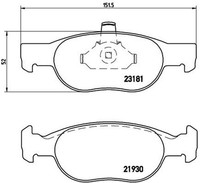 Brembo Bremsbelagsatz Scheibenbremse Prime P 23 125 FüR Fiat Punto Lancia Van