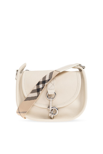 BURBERRY B Clip Mini Cream Leather Shoulder Bag New & Authentic