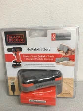 Black+Decker 12 GoPak BCB001K 1.5 Ah Lithium-Ion Battery and USB Charger 1 pc