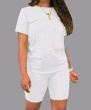 Womens 2 Piece Short Set L 