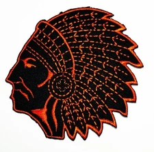 Orange Fabric Applique Patch 2.9x3 Inches for Clothing DIY Embroidery Craft