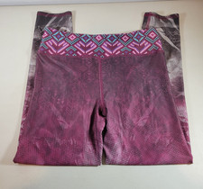 Evolution Creation Womens Leggings Small Multicolor Purple Yoga Pants Stretch