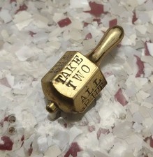Antique Brass WW1 Miniature Dreidel