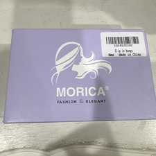 Morica fashion and elegant human hair clip in bangs medium brown
