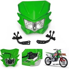 Dirt Bike Headlight Motorcycle Head Light Universal for KLX230R KLX300R green