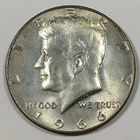 1966 Kennedy Half Dollar - 40% Silver - Mint State (MS) KM#202a - 8099