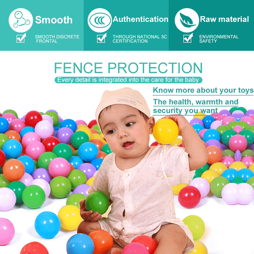 1000pcs Kids Ball Pit Ocean Balls Play Plastic Soft Toy Colourful Playpen Tent - Picture 3 of 18