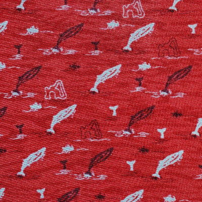 PINEDA COVALIN ~EL ARCO DE LOS CABOS ~ BAJA CALIFORNIA ~ MENS RED SILK TIE ~ 59''