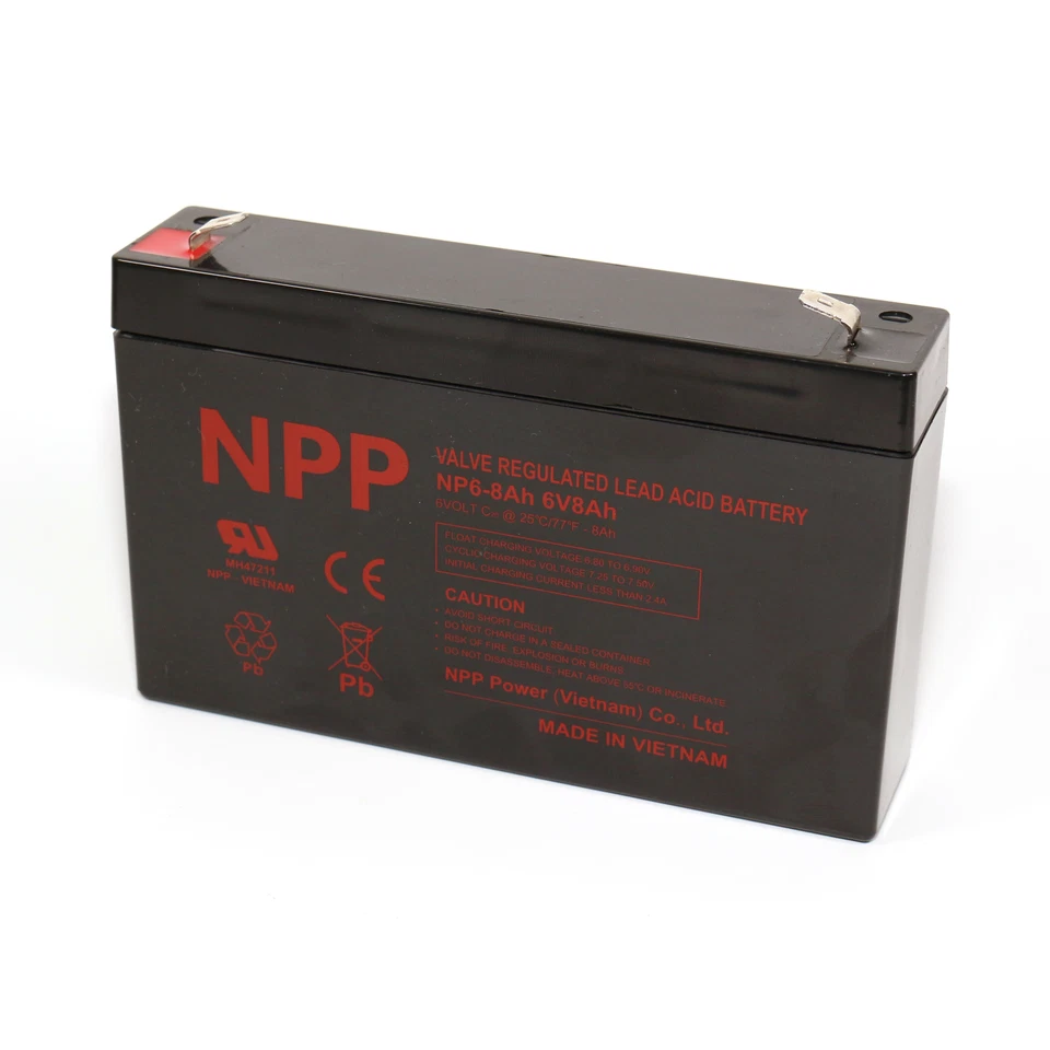 ROTEK 6V 8Ah Bleiakku Modellbau Bleibatterie Battery Bateria Aku wie 5Ah 6Ah 7Ah