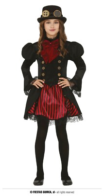 Fiestas Guirca Steampunk Mädchen Gothic Mädchen Halloween viktorianisches Kostüm Alter 5-6