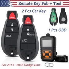 2New Replacement Remote Key Fob With Tool Kit For 2013 2014 2015 2016 Dodge Dart
