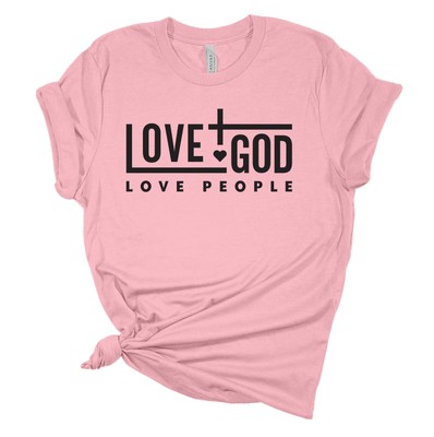 Love God Love People Christian unisex Ladies Design Christian T-Shirt