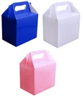 Pink Blue Or White Party Boxes Food Toy Loot Lunch Cardboard Gift Wedding/Kids