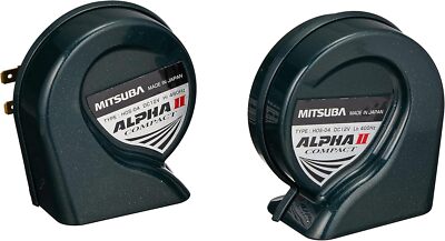 MITSUBA ALPHA II COMPACT ホーン 12V車専用 New MITSUBA ALPHA2 Compact Horn 480Hz/400Hz Long life HOS-04G from