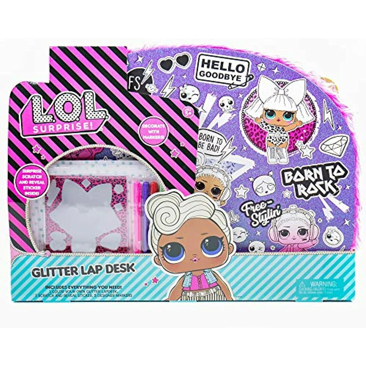 L.O.L. Surprise Color Your Own Lap Desk DIY Coloring Activity Kit 17