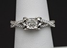 Signed DAI 14K White Gold  Natural Earth Mined Diamond Engagement Ring 1 cttw   — photo 1