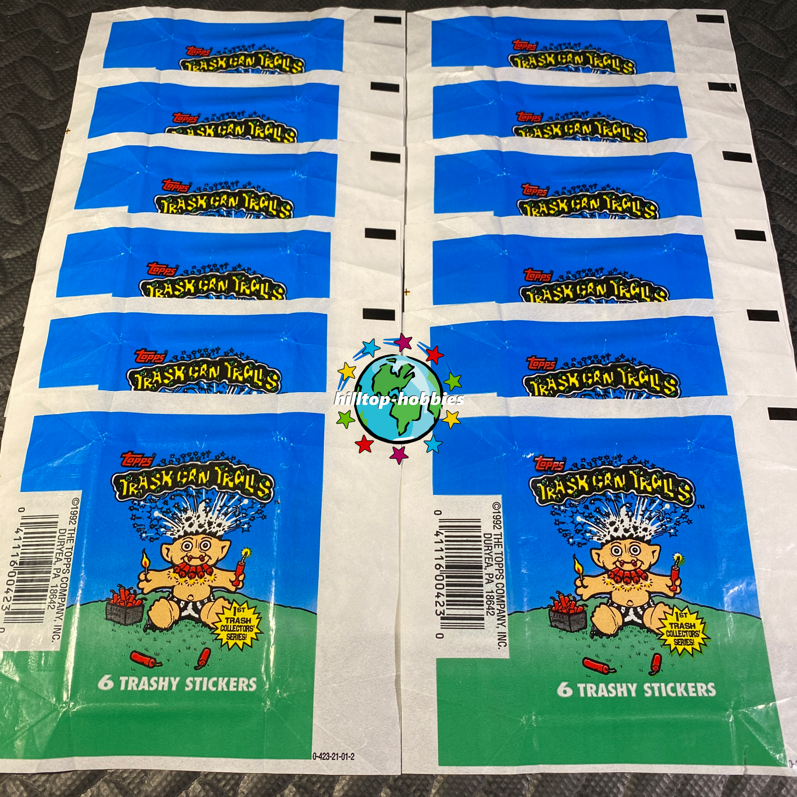 1992 Topps Trash Can Trolls Wax Wrappers Empty No Cards Buy More Save-image