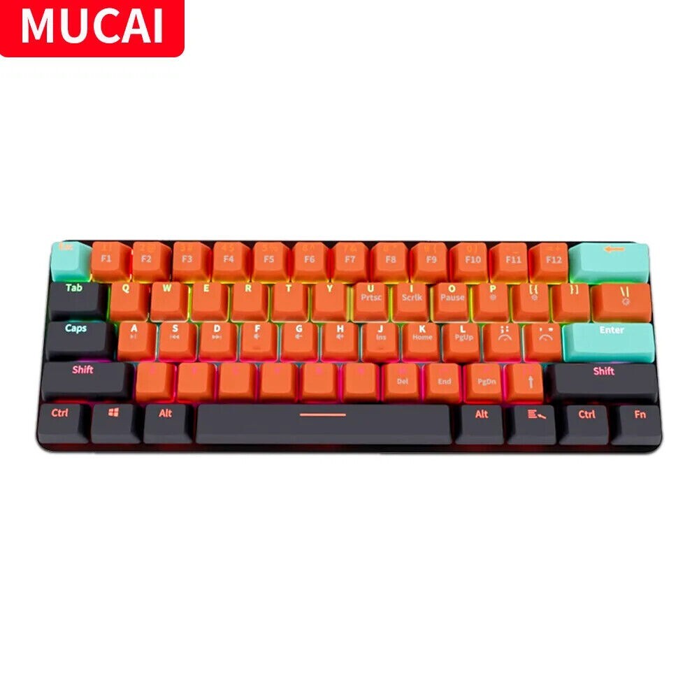 MUCAI MKA610 USB Mini Mechanical Gaming Wired Keyboard Red Switch