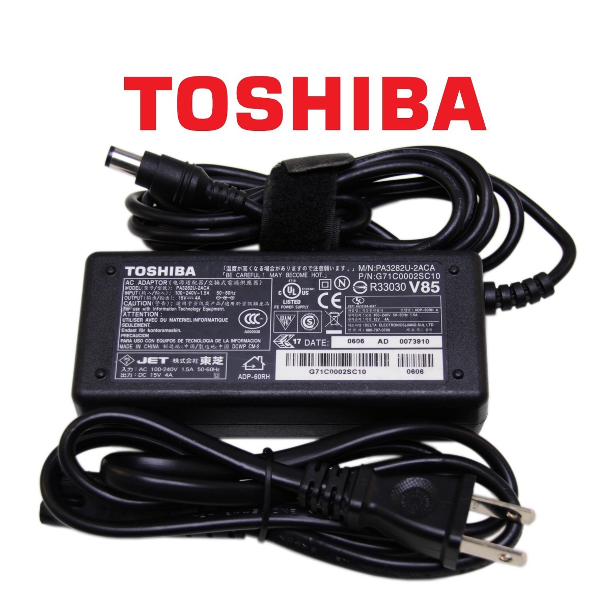 TOSHIBA Laptop Charger PA3282U-2ACA 15V 4A 60W G71C0002SC10