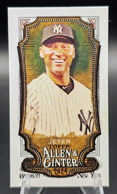 2024 Topps Allen & Ginter Mini Derek Jeter SP #175 A&G Back Short Print ...