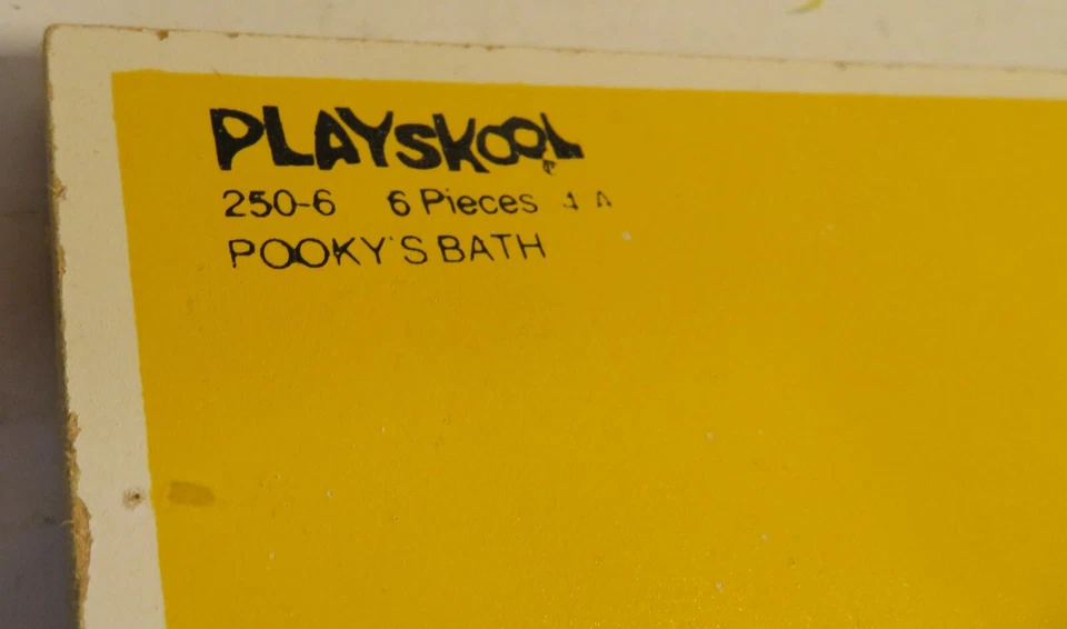 Vintage 1978 Garfield Pooky's Bath 6 Piece Wooden Tray Puzzle Playskool Complete - Image 3 of 4