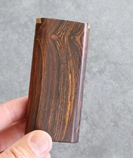 Cocobolo Wood Dugout with One Hitter- 4" Dugout-Slider Lid-Straight Brass Pipe