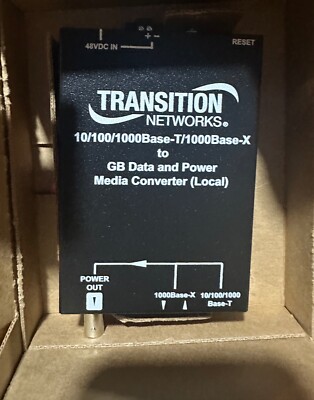 TRANSITION NETWORKS GB Data & Power Media Converter Local EOCPSE 4020-110