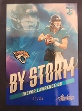 2021 Panini Absolute Trevor Lawrence By Storm Blue RC #/35 BST-1 - Jaguars 