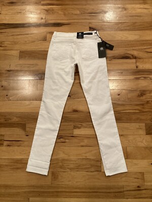 NWT $88 Rock & Republic White Denim Skinny Berlin Jeans Women's 2 M Fits 28 x 30