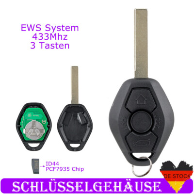 Für BMW E39 E46 E60 X5 ID44 Chip Auto Schlüssel 433MHz 3 Tasten Funkschlüssel