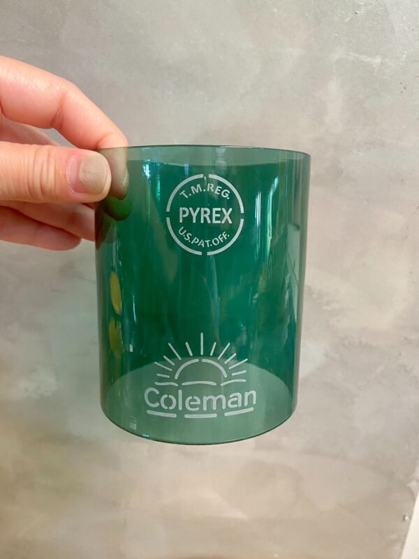 Coleman Glass Globe for 200a 242 243 247 249 Green Color  Borosilicate glass