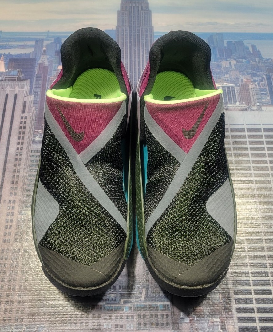 Nike Go Flyease Shoe Black/Lime Glow Mens Size 6 or Womens 7.5