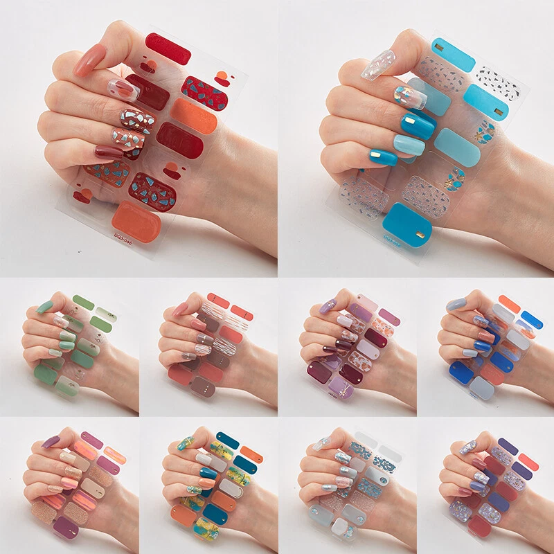 Nagelticker Nagelaufkleber Diy Manucure Full Nail Wraps 3D Glitzerfoli - Image 3 of 4