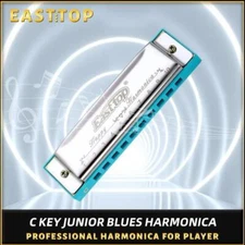 EASTTOP Blues Harmonica Diatonic Harmonica Key of C 10Holes 20Tones Mouth Organ