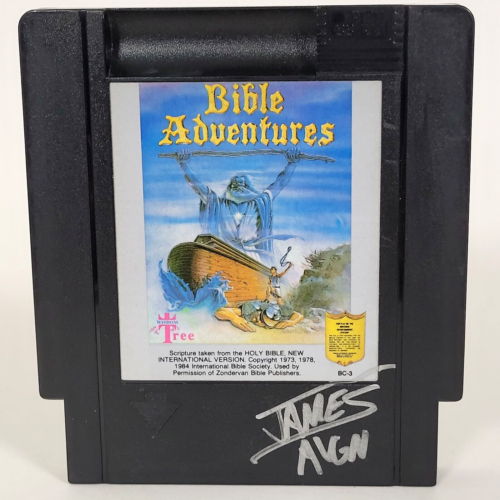 BIBLE ADVENTURES NINTENDO NES SIGNED by JAMES ROLFE ANGRY VIDEO GAME NERD AVGN - Picture 1 of 8