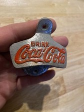 Coca Cola Bottle Opener COKE Solid Metal Patina Collector Man Cave Soda Beer