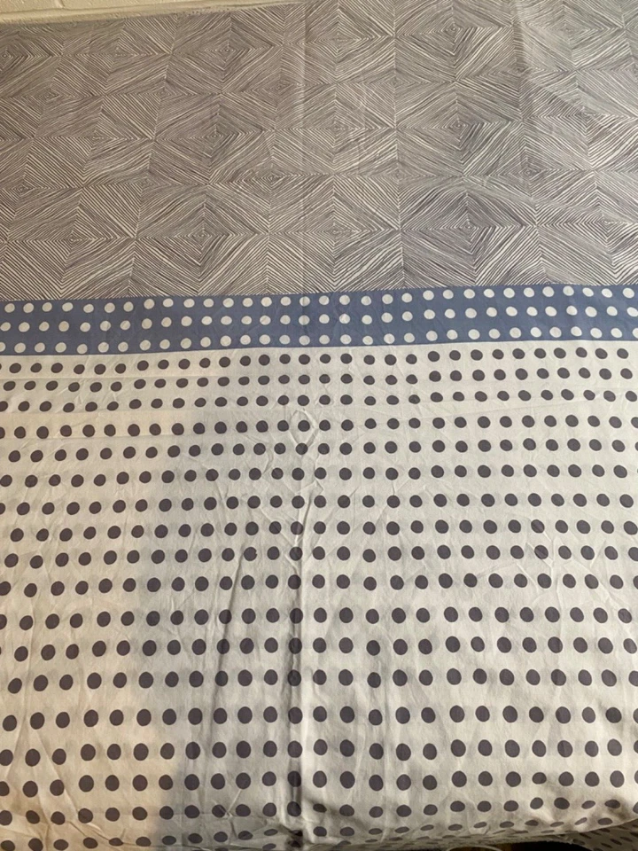 Пододеяльник Crate and Barrel Genevieve Bennett Full Queen 92X96 серый синий белый - Изображение 3 из 4