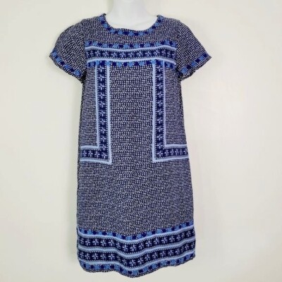 Vineyard Vines Linen Blend Polka-dot Embroidered Shift Dress 2 | eBay