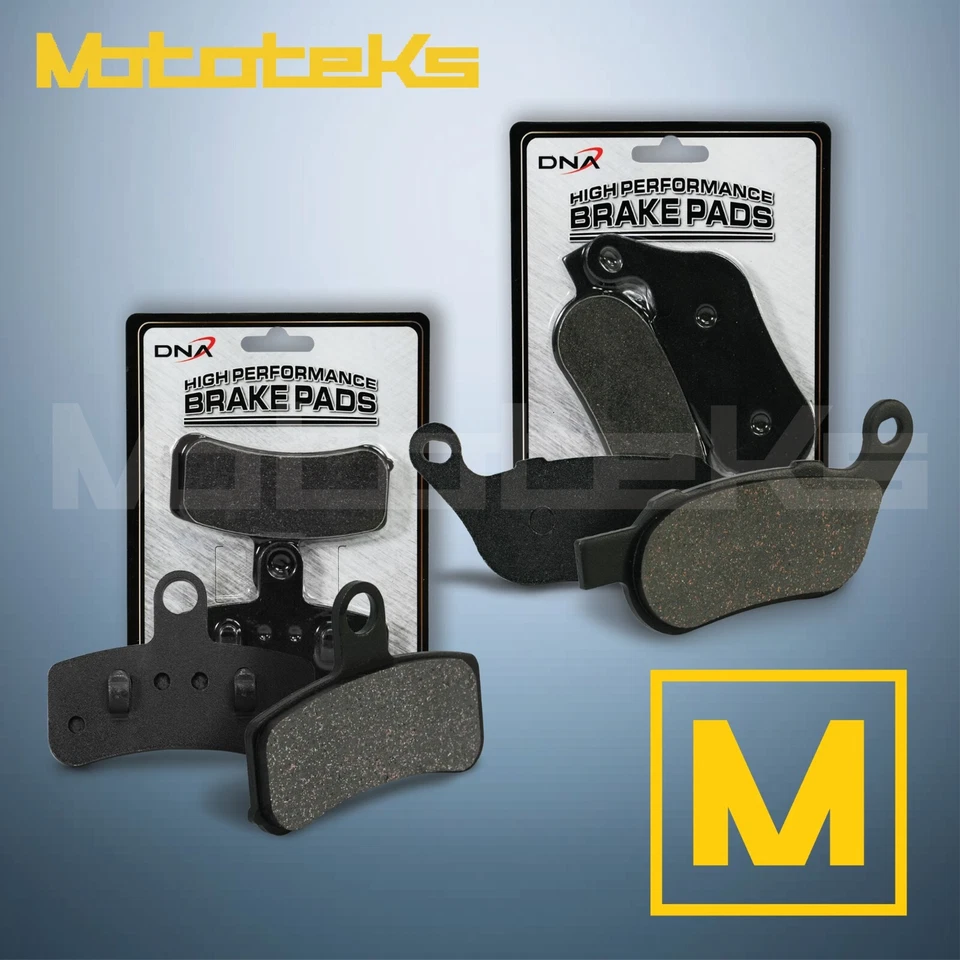 JUEGO PASTILLAS FRENO HARLEY DAVIDSON SEMI SINTERIZADAS METÁLICAS PARA DYNA DELANTERAS Y TRASERAS Foto 2 de 4