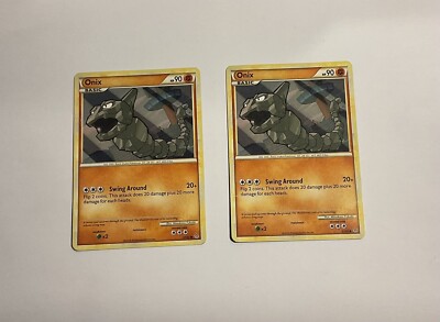 Pokemon TCG Card Onix 57/95 HGSS Unleashed Regular Common (Quantity 2) MP