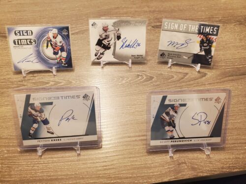 lot of 5 autograph NHL cards SP Authentic Sign of the times 2020-21-22-23 years - Foto 1 di 2
