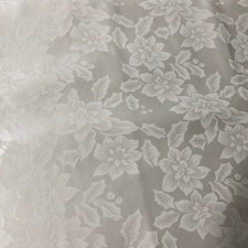 White On White Ivory Damask Tablecloth 62x95