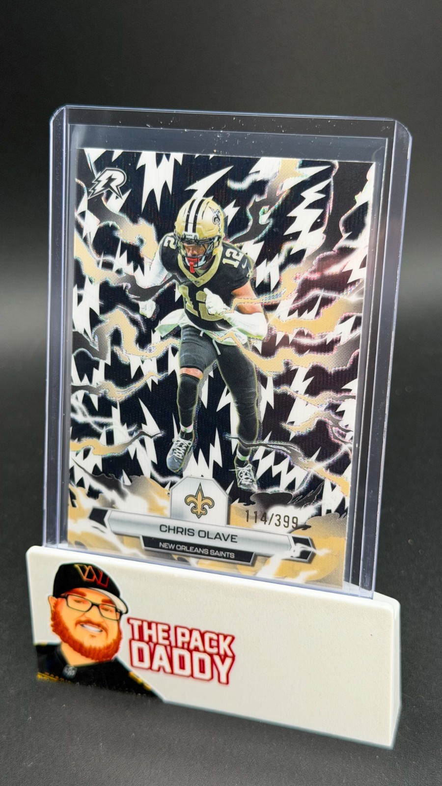 2025 Topps Resurgence Chris Olave Black & White Surge /399 N.O. Saints