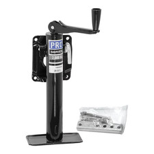 2000 lb Capacity Topwind Swivel Trailer Jack with Footplate - Heavy Duty