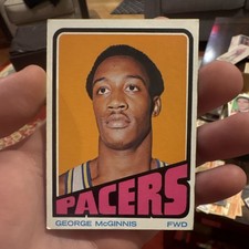Topps 1972-73 George McGinnis #183 Indiana Pacers Rookie Base Set Card. rookie card picture