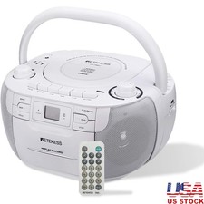 Durable CD Cassette Player AM/FM Radio USB TF Card Portable Boombox Combo