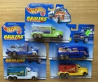 VINTAGE HOT WHEELS HAULERS RARE LOT NO RESERVE AUCTION! SEMI TRUCKS HAULING