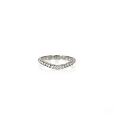 Chaumet Liens d Amour Platinum Diamond Pave Wedding Band Ring Size 53 082899