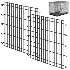 2 Pack Dog Crate Divider Panel for 42 Inch Crates - Adjustable Metal Pet Kenn...