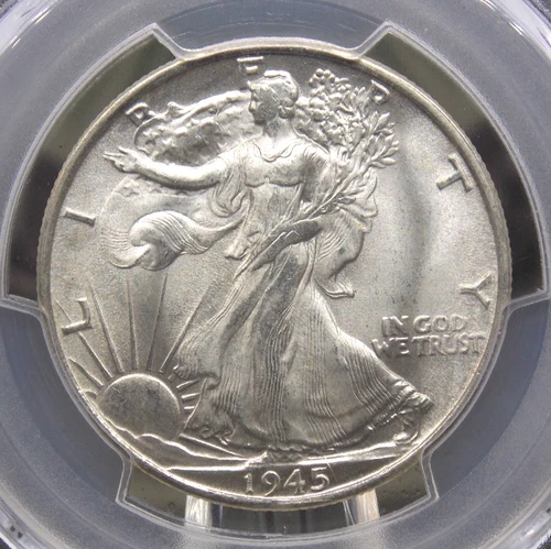 1945 "S" Walking Liberty SILVER Half Dollar 50c PCGS MS66 #978 Gem BU ECC&C, Inc